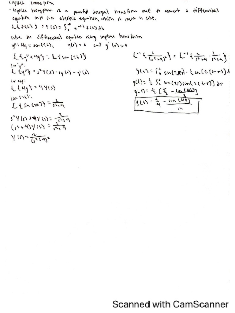 Laplace Transform Pdf