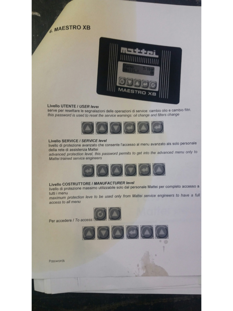 Maestro XB Passwords | PDF