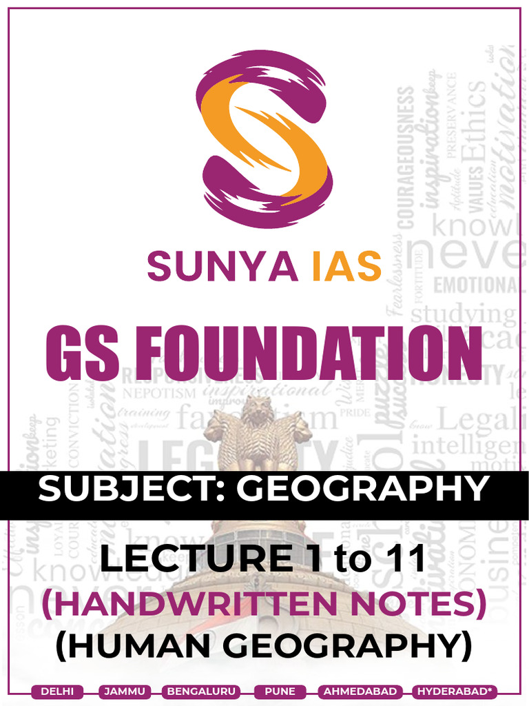 Sunya IAS Human Geography Notes | PDF