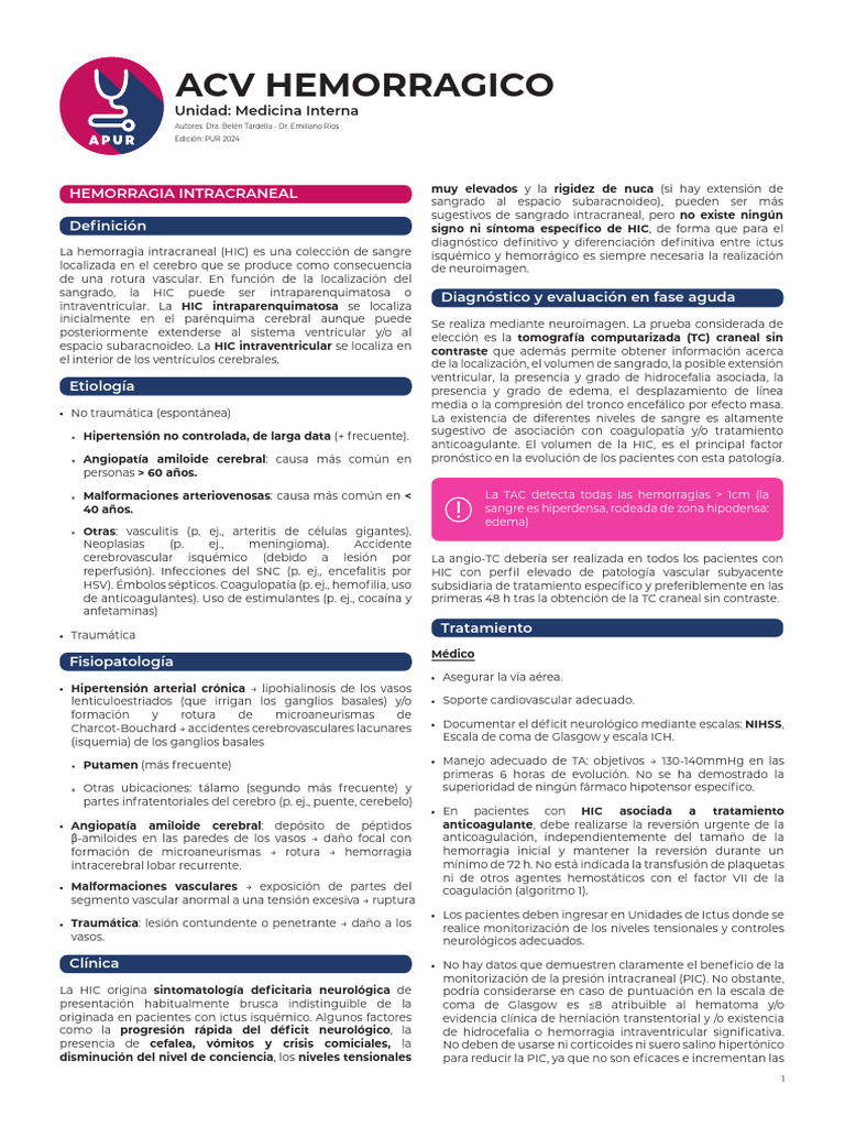 ACV Hemorragico | PDF