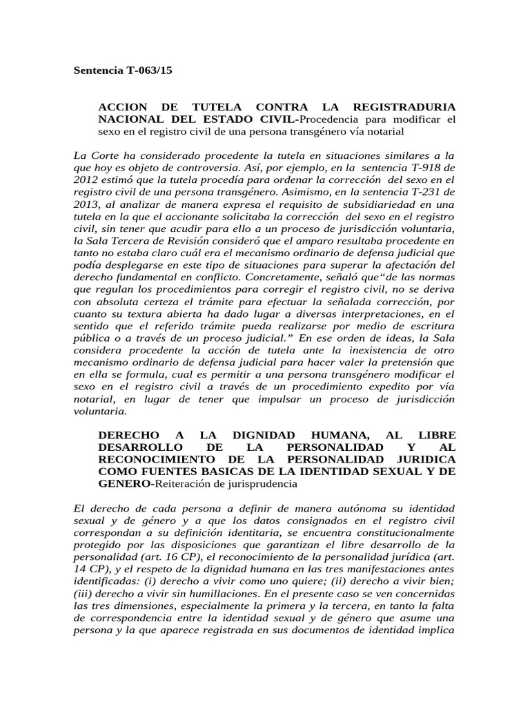 T 063 15 Sentencia Hito | PDF