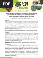 RELAÇÃO EMPRESA-COMUNIDADE NA AMAZÔNIA - RECOMENDAÇÕES PARA ACORDOS LEGAIS E JUSTOS PARA O MANEJO FLORESTAL.