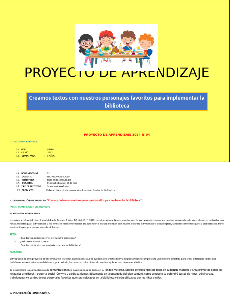 Creación de Textos para Biblioteca Infantil | PDF | Comunicación no ...