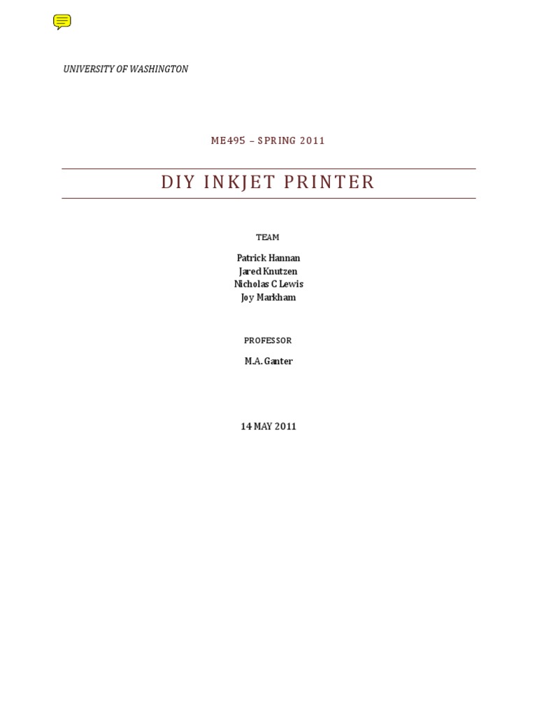 DIY Inkjet Printer | PDF