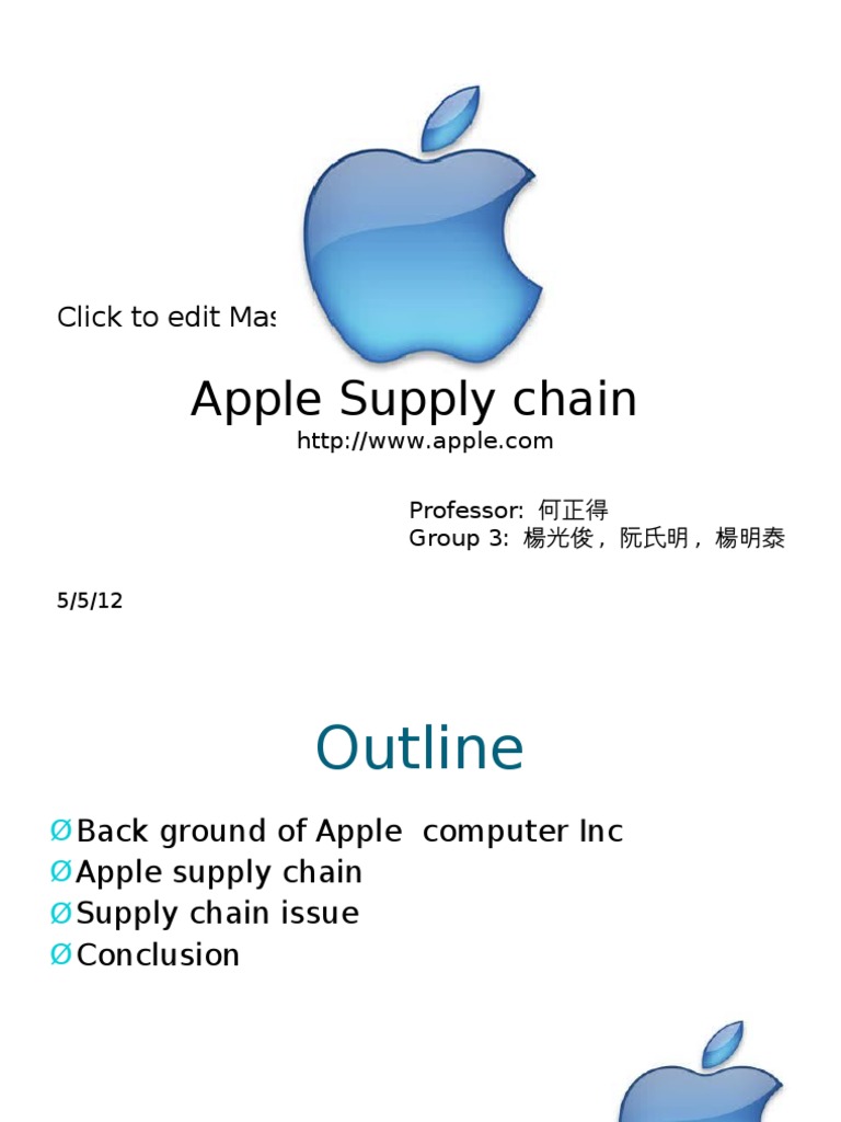 Apple Supply Chain Overview | PDF | Apple Inc. | Retail