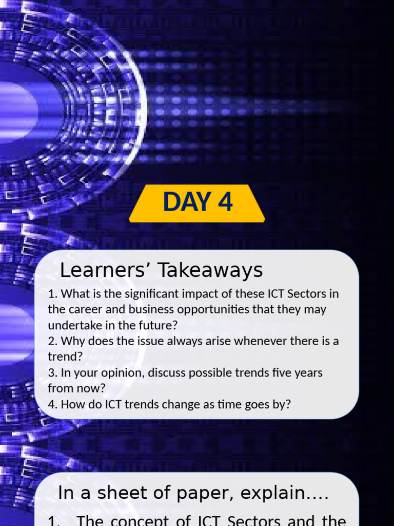 Day 4 trends and issues in ict pdf career growth business