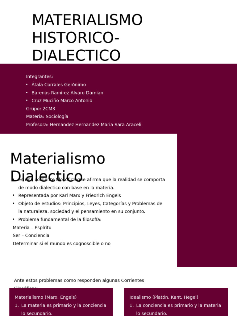 Materialismo Historico Dialectico Pdf