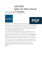 Case #2: SAP ERP Implementation For State Owned Electricity Company