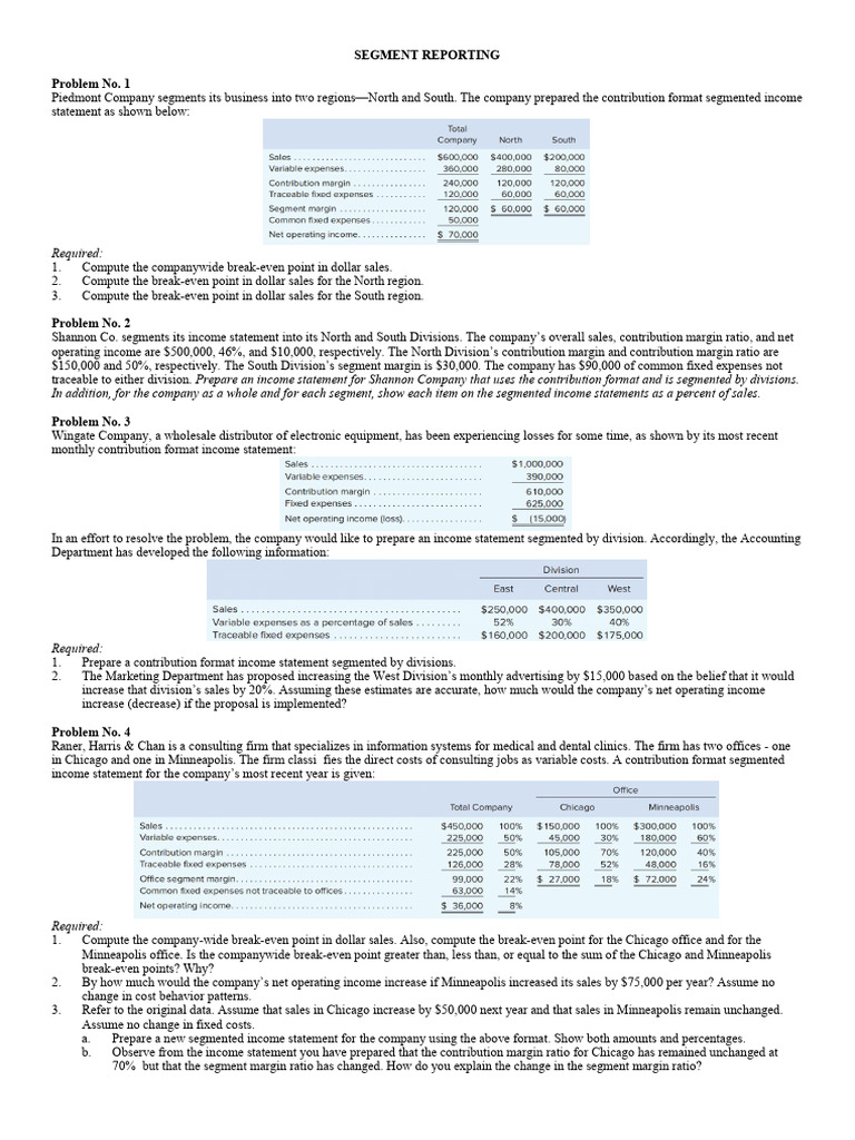 Segment Reporting | PDF