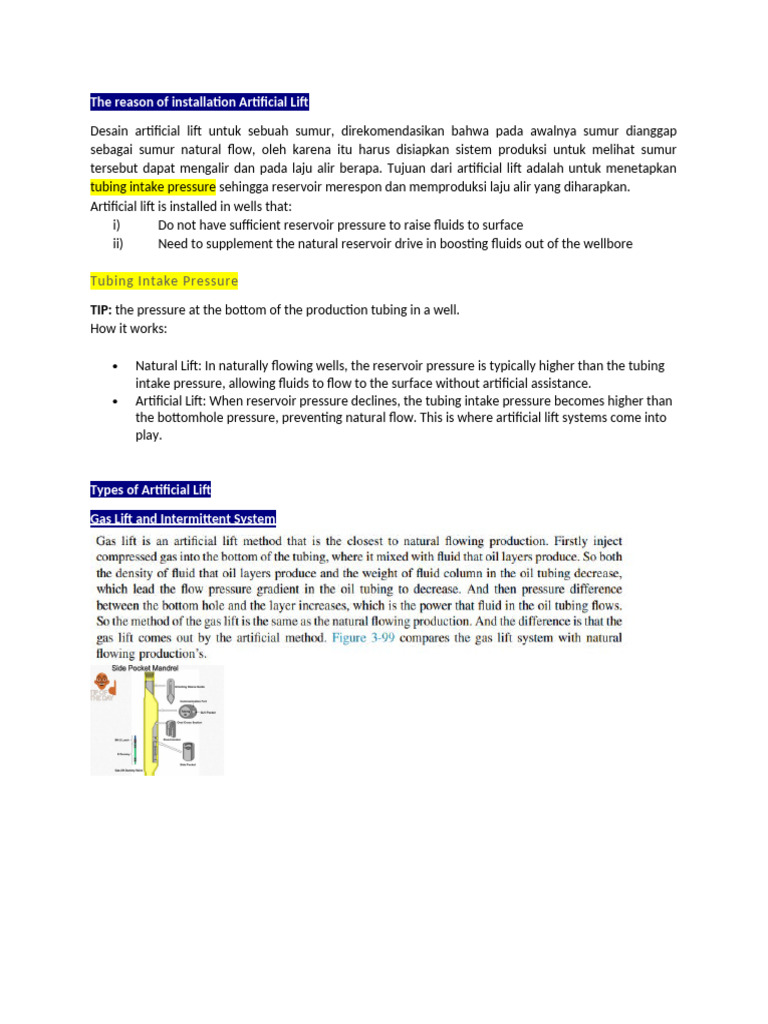 Script Artificial Lift | PDF
