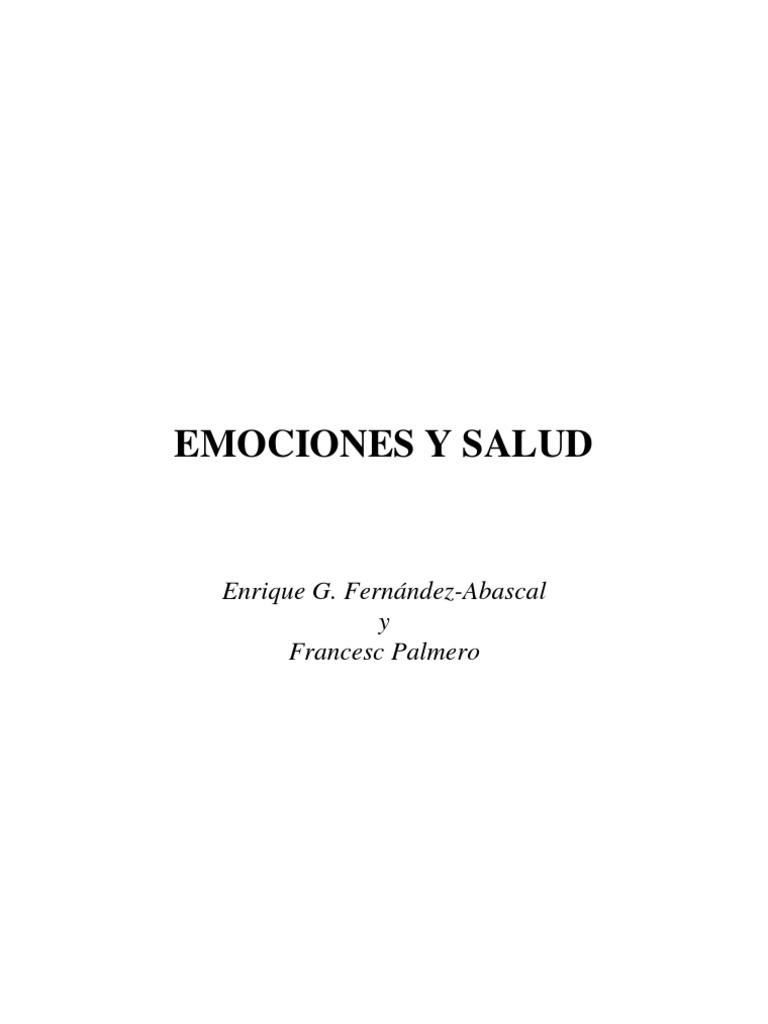 Emociones y su impacto en la salud | PDF | Las emociones | Estrés ...