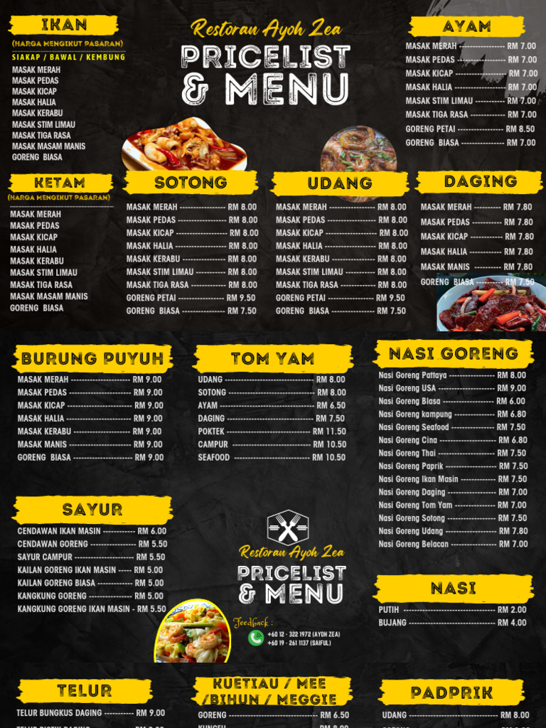 Menu Landscape | PDF