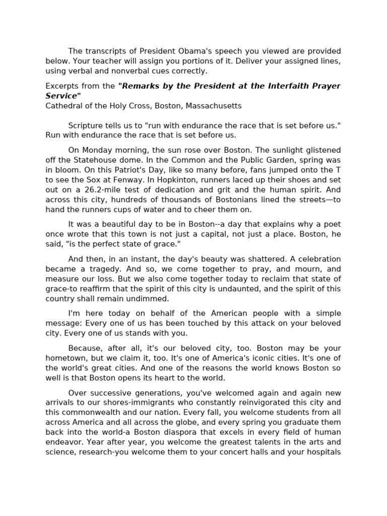 Remarks by The President | PDF