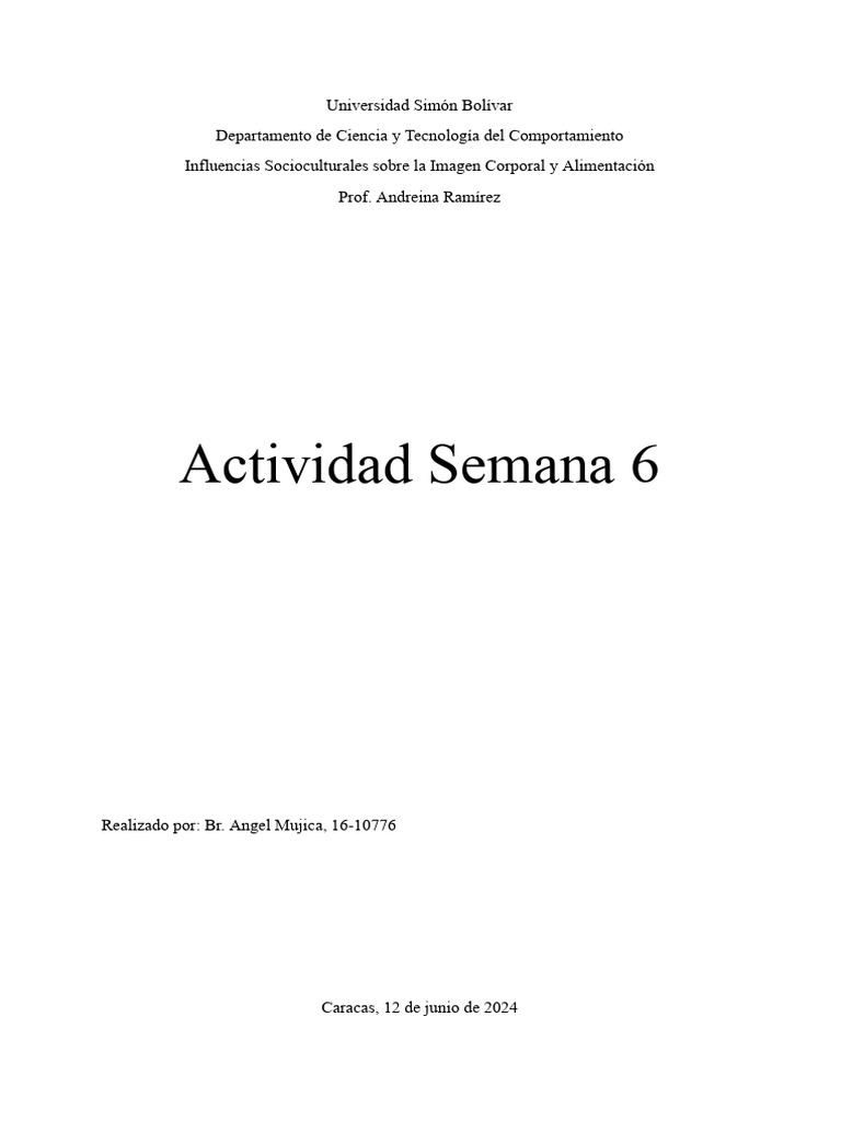 Act. Semana 6 | PDF