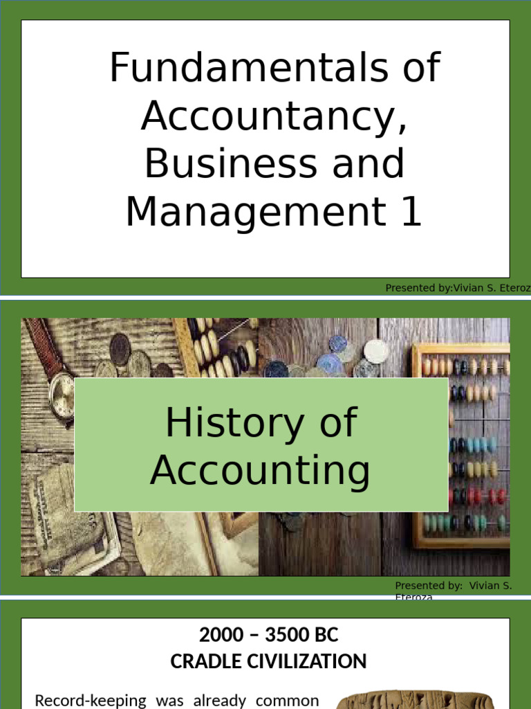History of Accounting Development | PDF | Accounting | Financial Services