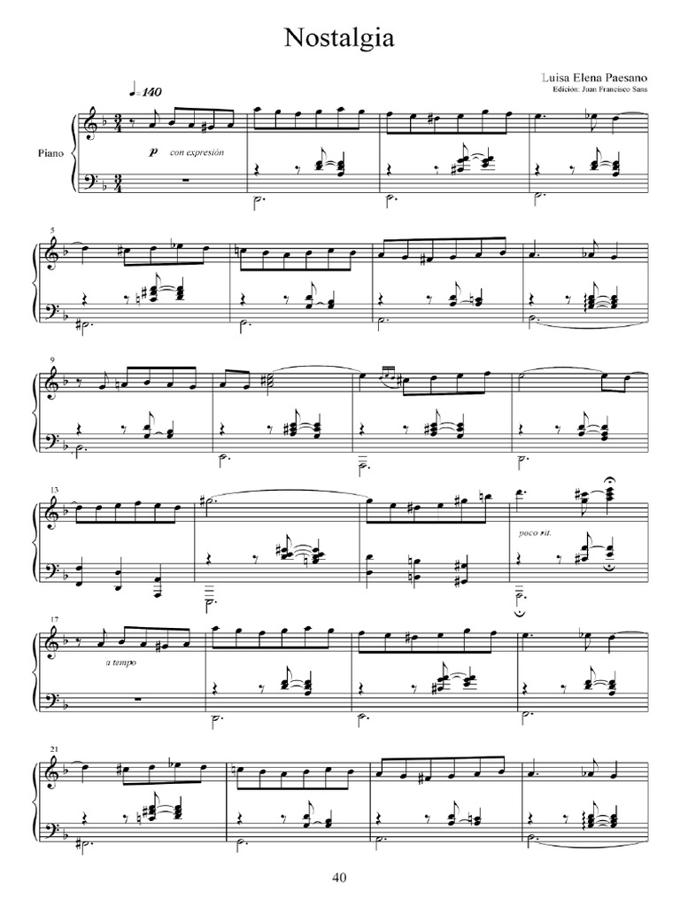 Nostalgia - Luisa Elena Paesano | PDF