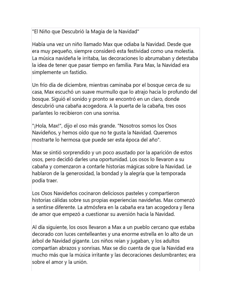 El Niño Que Descubrió La Magia de La Navidad | PDF | Navidad