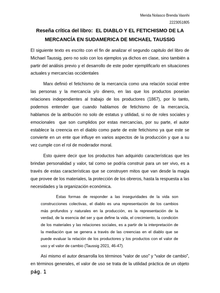 Reseña Critica 1 | PDF