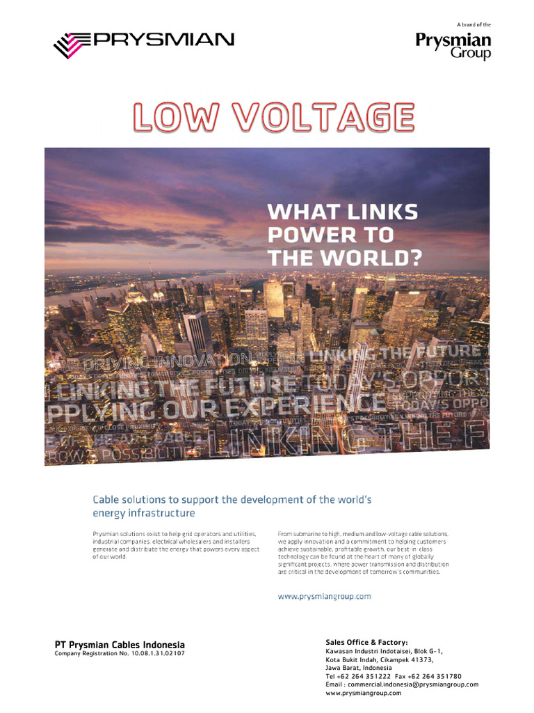 Prysmian LV Cable 1KV - standard | PDF