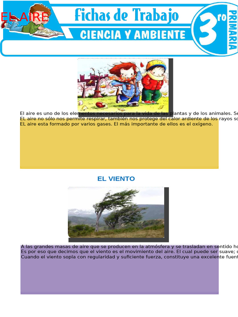 El Aire para Tercer Grado de Primaria | PDF