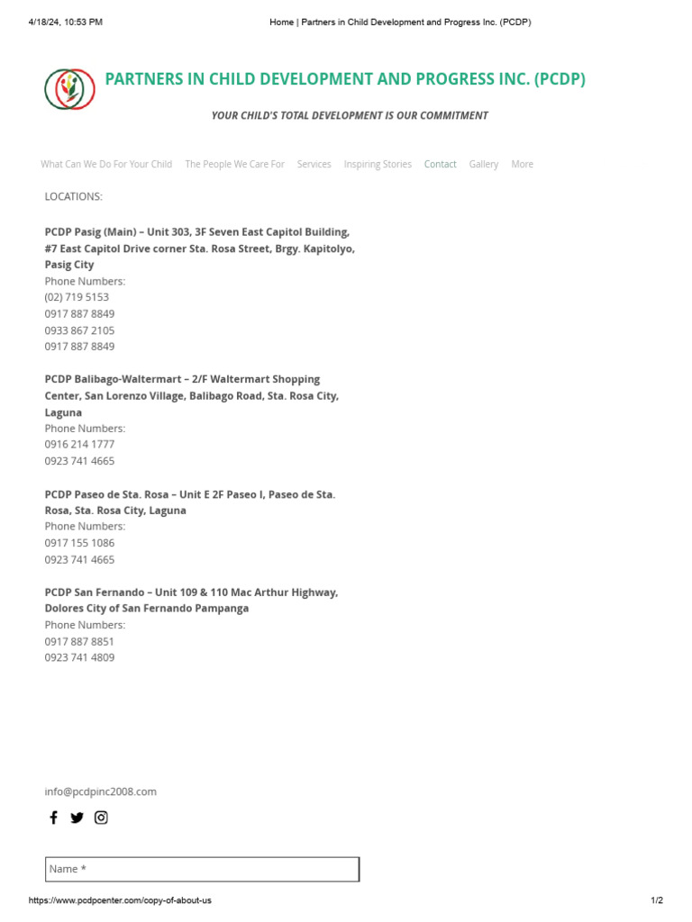 Home - Partners in Child Development and Progress Inc. (PCDP) | PDF