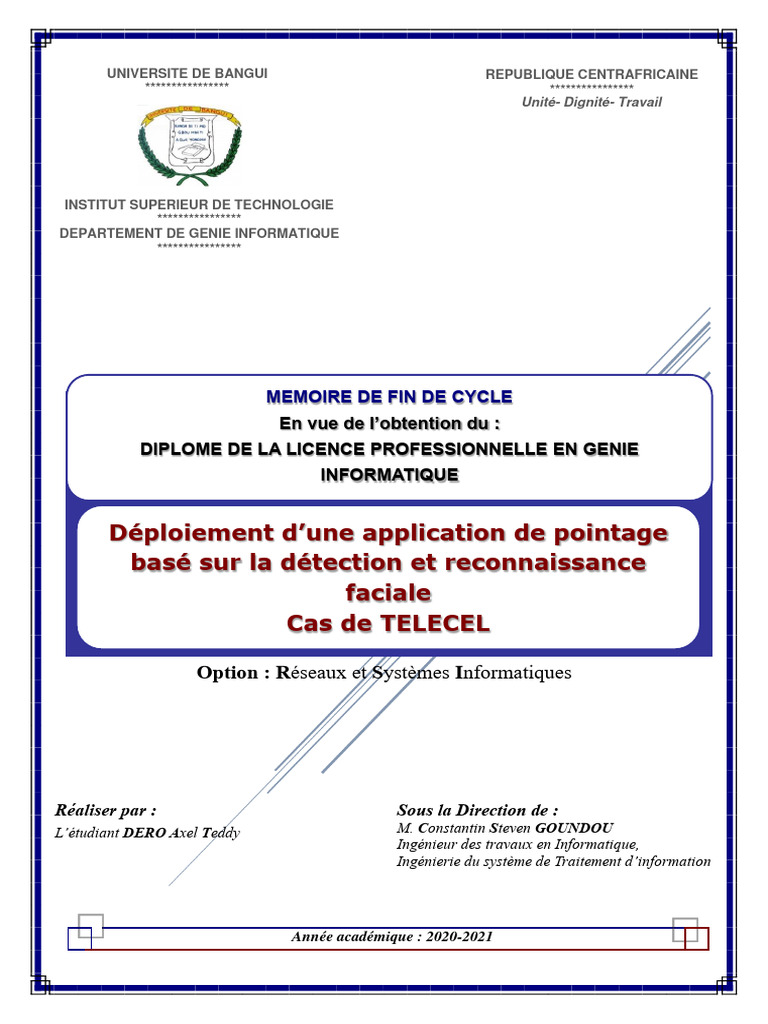 Memoire De Fin Cycle Pdf