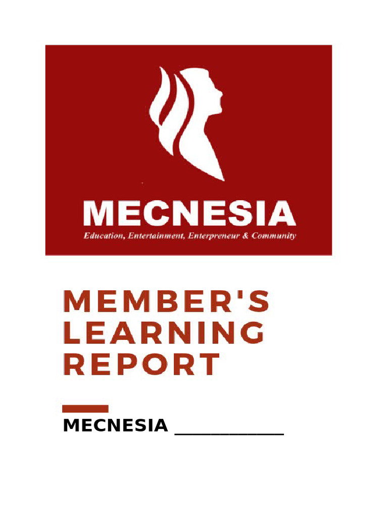 Format member s monthly report pdf