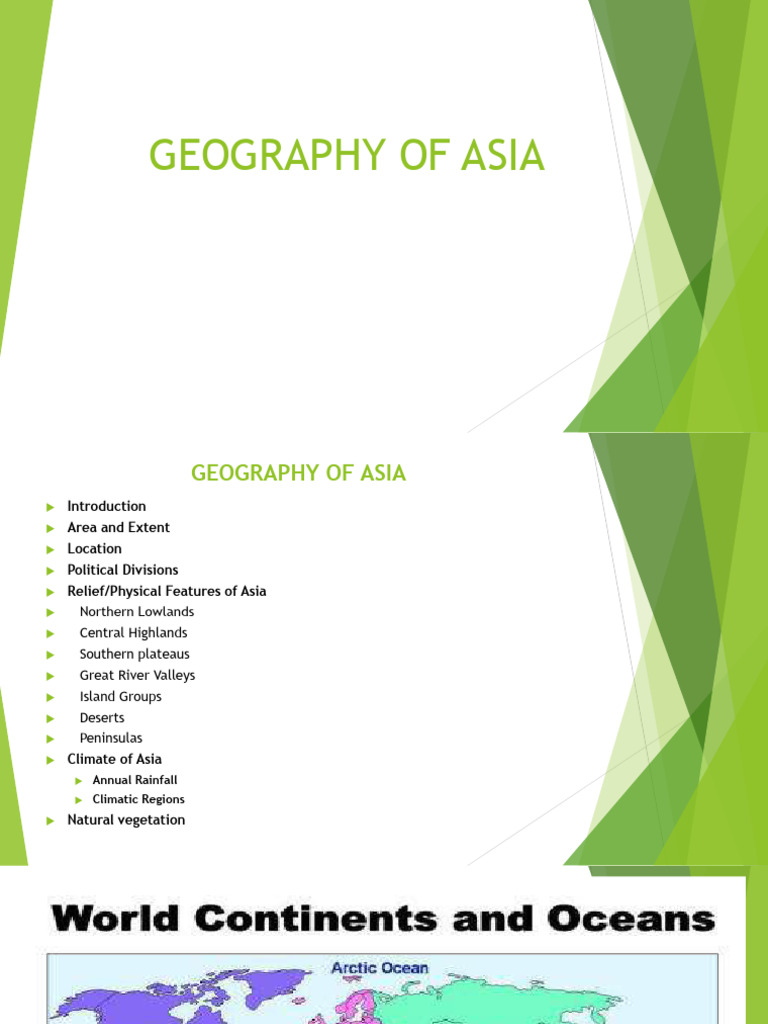 Overview of Asia's Geography and Features | PDF | Asia | Rain