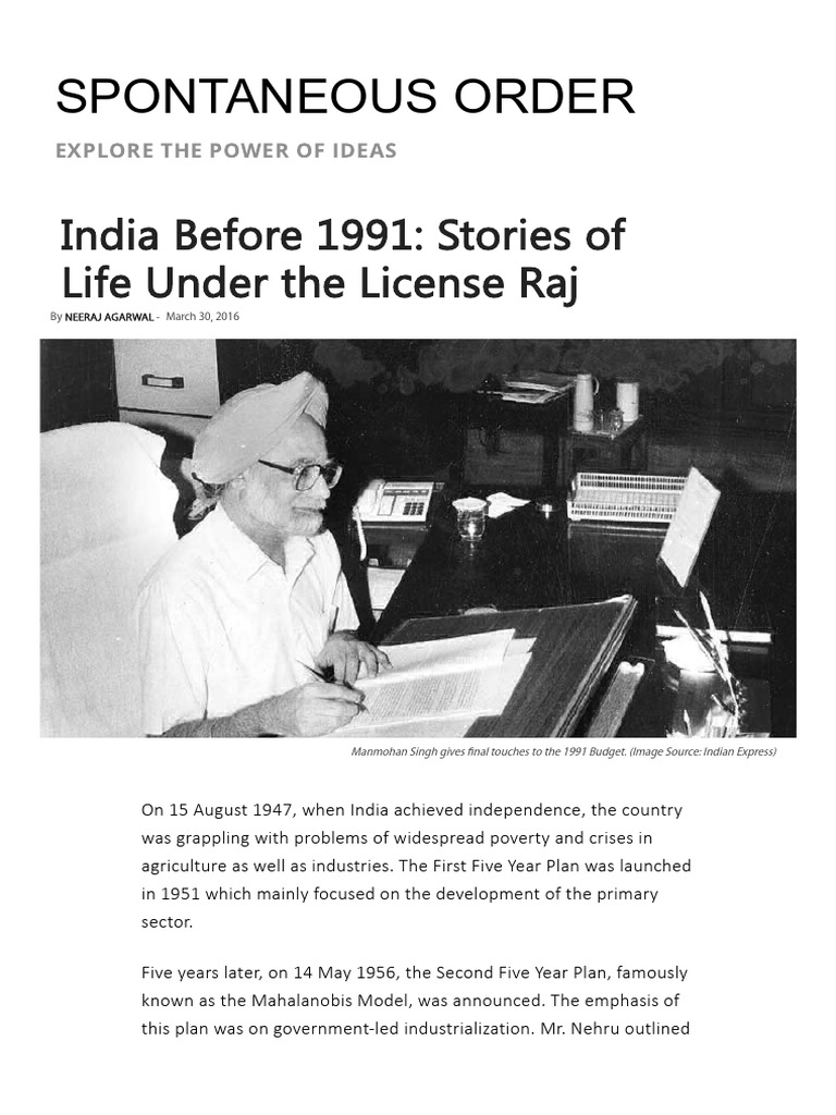 India Before 1991 - Stories of Life Under The License Raj - Spontaneous ...