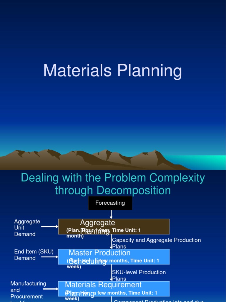 Materials Planning Forecasting PDF Moving Average Forecasting