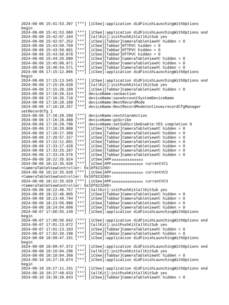App Debug Log | PDF