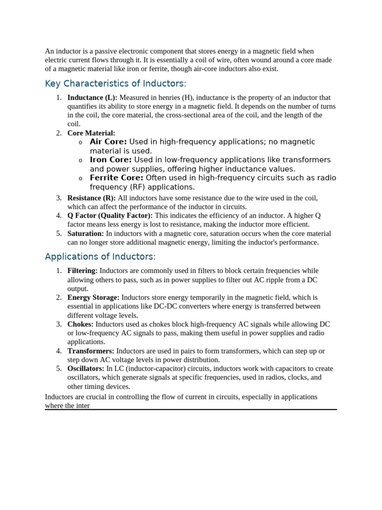 Inductor | PDF