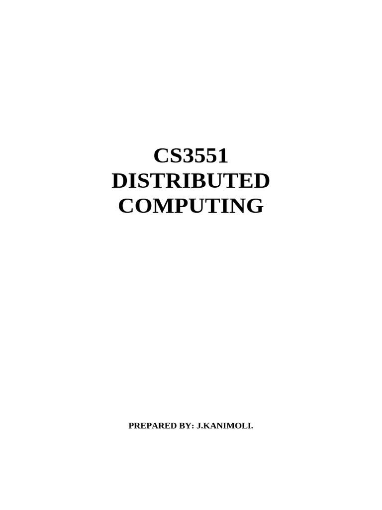 Distributed-Computing Notes | PDF | Distributed Computing | Art