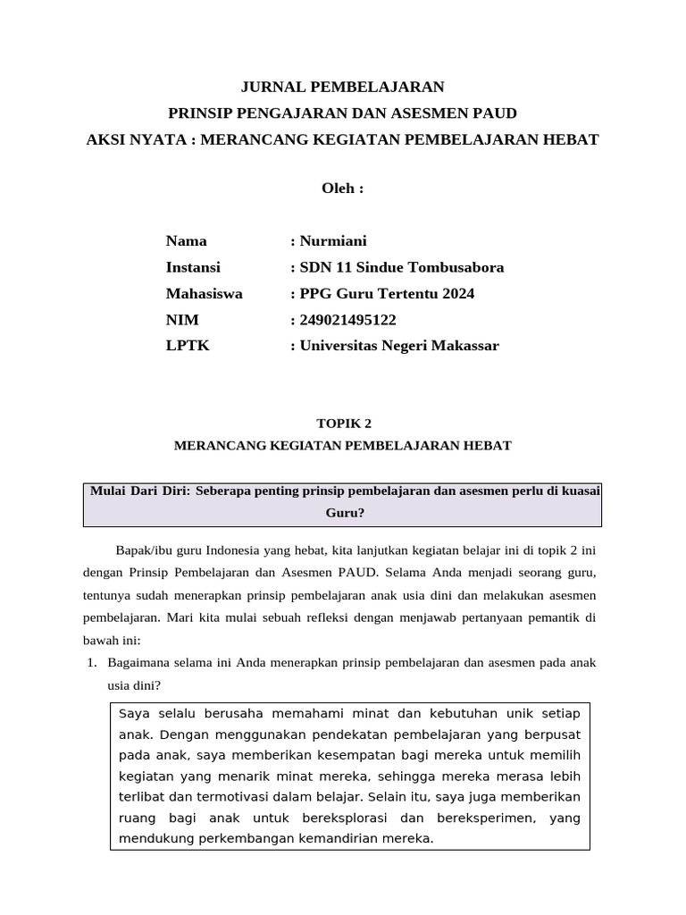 Jurnal Pembelajaran | PDF