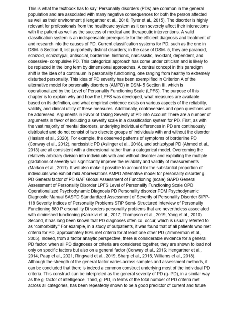 Personality Disorders | PDF