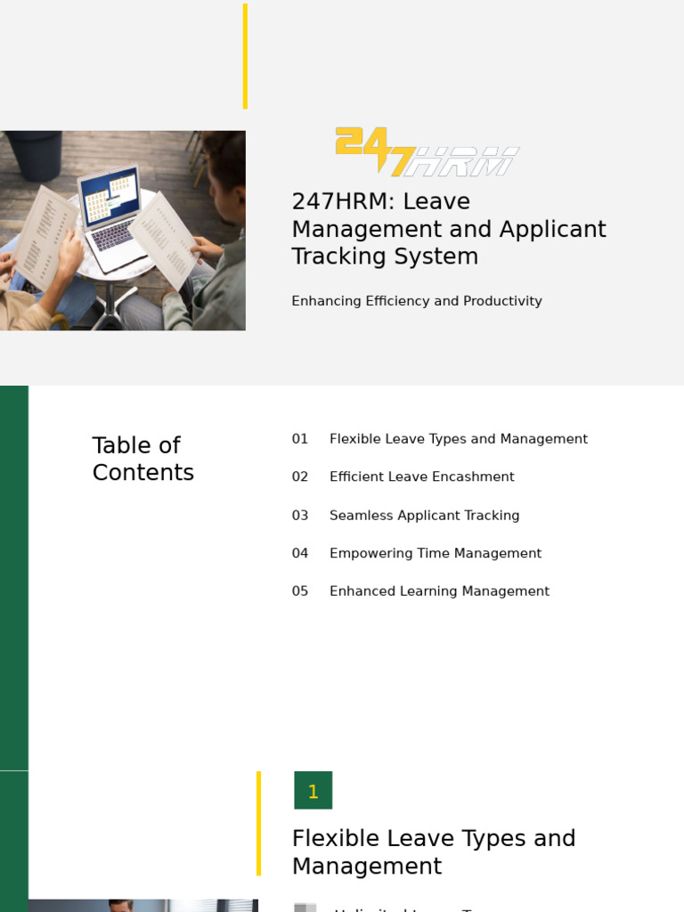247HRM Leave Management Overview | PDF | Computing | Business