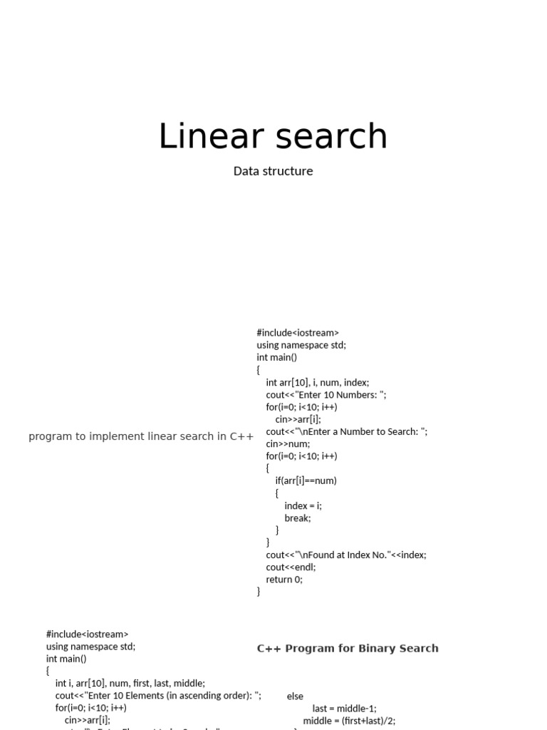 Linear Search | PDF