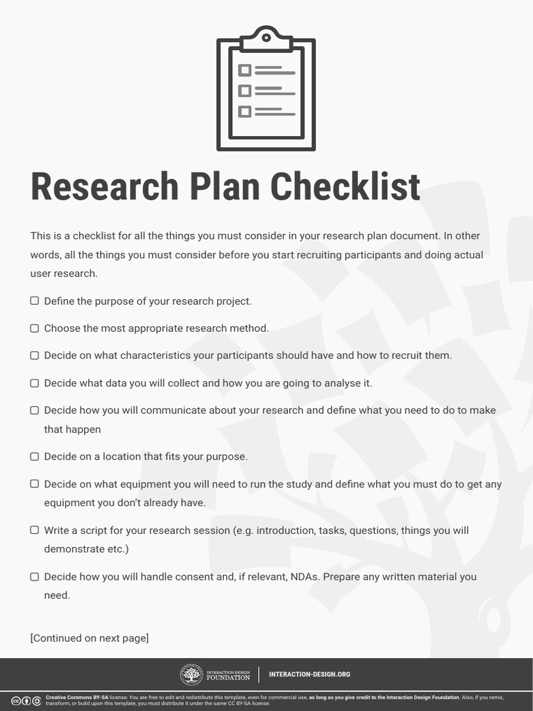 02 Research-Plan-Checklist | PDF