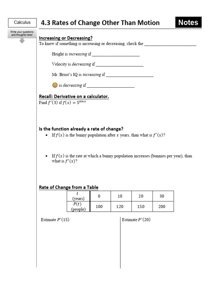Calc 4.3 Packet | PDF