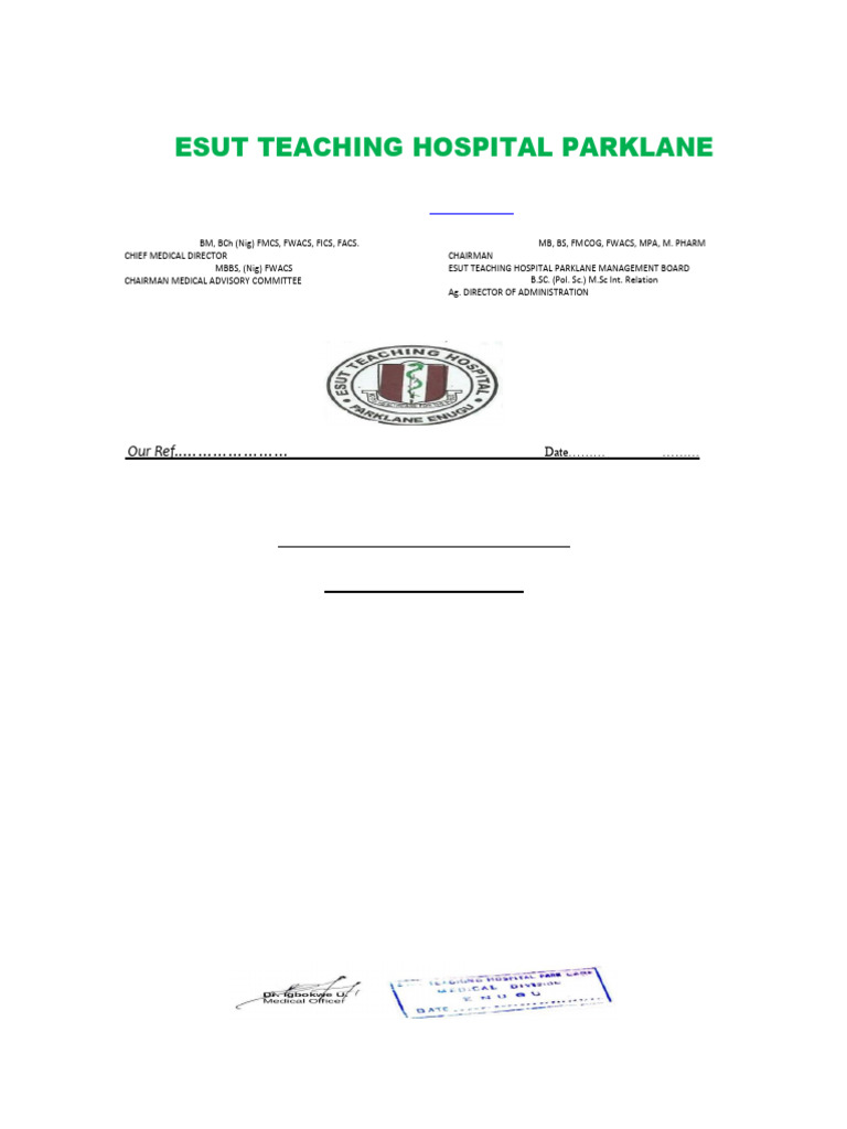 Nana medical report pdf