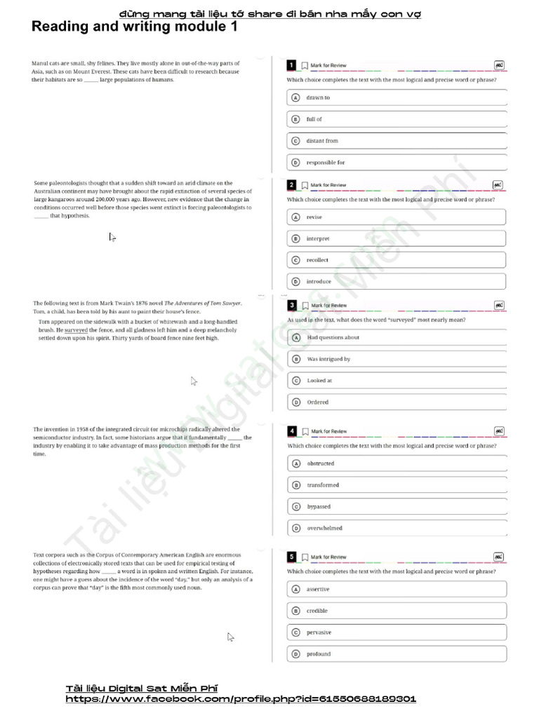(Verbal) May 2024 V2 Practice Test | PDF