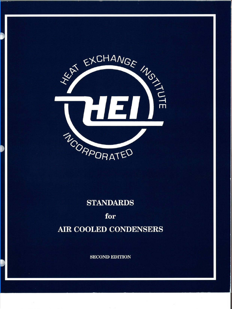 HEI - 3087 Standards For Air Cooled Condensers - 2nd Ed 2016 | PDF