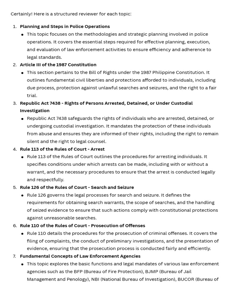 Reviewer in Law Enforcement Operation and Planning With Crime Mapping ...