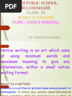 Class 12 Notice Writing Guide 2025-26 | PDF | English Grammar | Verb