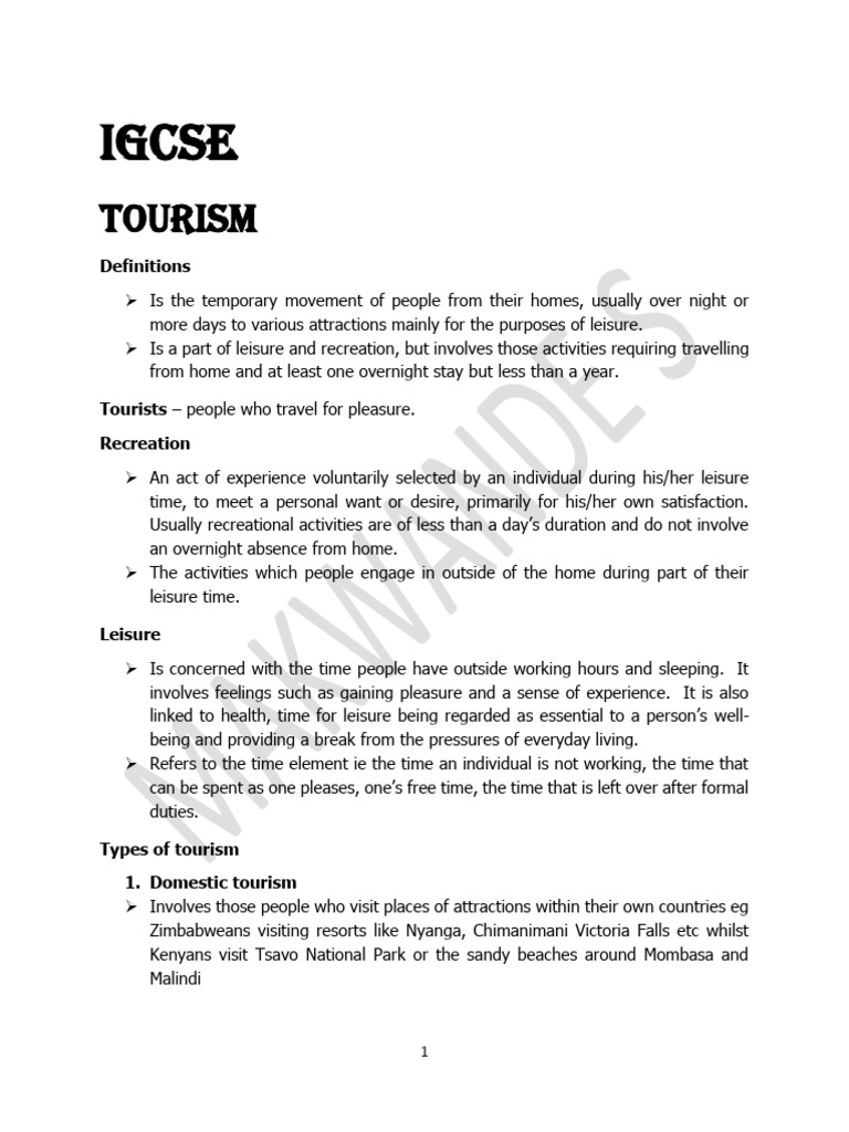 Tourism | PDF