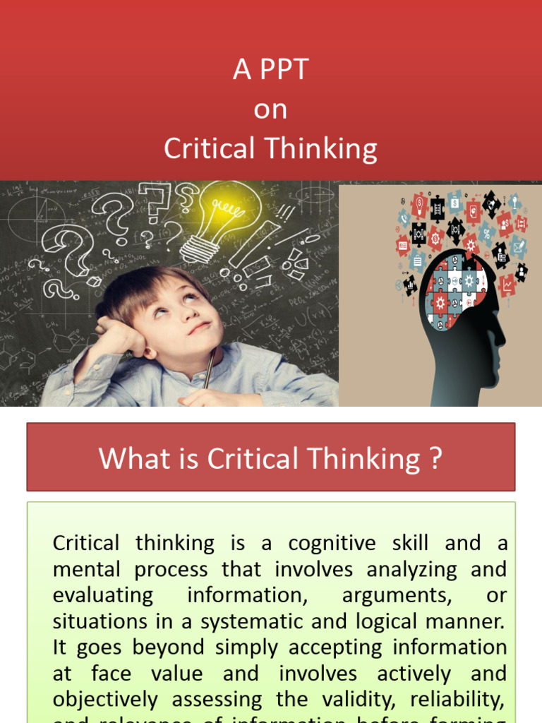 Understanding Critical Thinking Skills | PDF | Critical Thinking ...