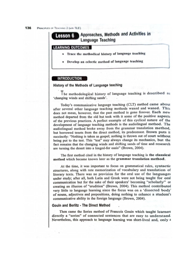 Approaches Methods and Activities in Language Teaching | PDF