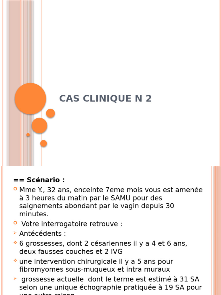 Cas Clinique Hgie 2 - 3 T 1 | PDF | Science & Mathematics