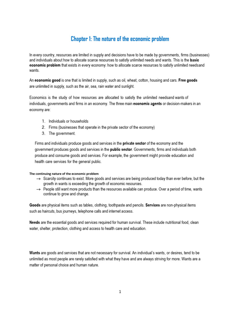 Economics Notes | PDF
