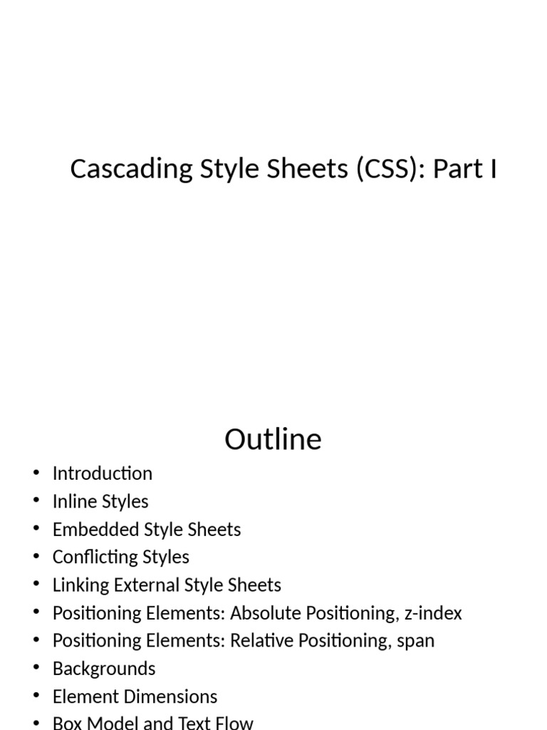 CSS Part I | PDF